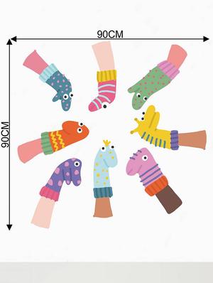 Rawpockets Wall Decals ' Funny Characters - Living Room ' Wall stickers (PVC Vinyl) Multicolour - 15733948 - Standard Image - 2