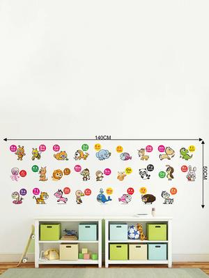 Rawpockets Wall Decals ' English Alphabets Learning - Kid's Room ' Wall stickers (PVC Vinyl) Multicolour - 15733952 - Standard Image - 2