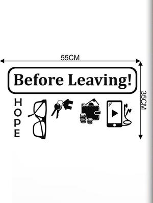 Rawpockets Wall Decals ' Pocket Check before Leaving Home - Living Room ' Wall stickers (PVC Vinyl) Multicolour - 15733954 - Standard Image - 2
