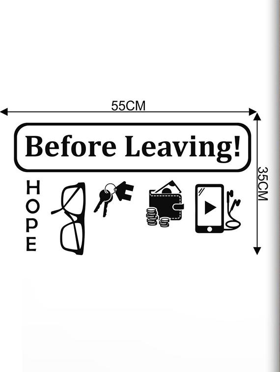Rawpockets Wall Decals ' Pocket Check before Leaving Home - Living Room ' Wall stickers (PVC Vinyl) Multicolour - 15733954 - Zoom Image - 2