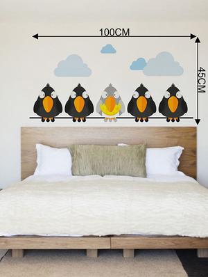 Rawpockets Wall Decals ' Bird Crow Story ' Wall stickers (PVC Vinyl) Multicolour - 15733959 - Standard Image - 2