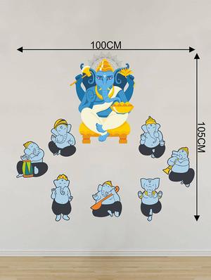 Rawpockets Wall Decals ' Lord Ganesha Troops Combo ' Wall stickers (PVC Vinyl) Multicolour - 15733976 - Standard Image - 2