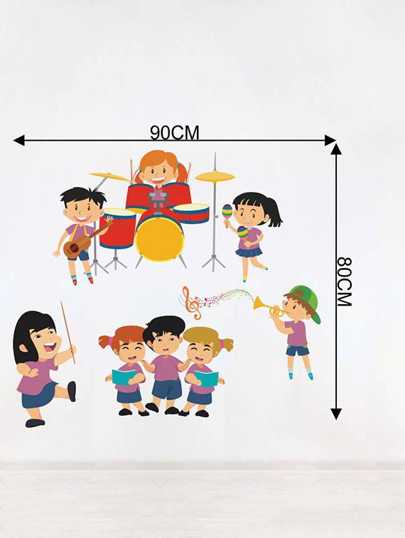 Rawpockets Wall Decals ' Kid's Music Band - Kid's Room ' Wall stickers (PVC Vinyl) Multicolour - 15733980 - Zoom Image - 2