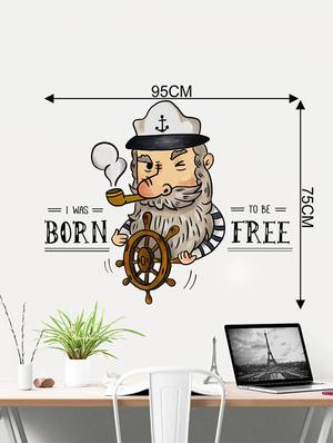 Rawpockets Wall Decals ' Born to be Free Quote ' Wall stickers (PVC Vinyl) Multicolour - 15733982 - Standard Image - 2