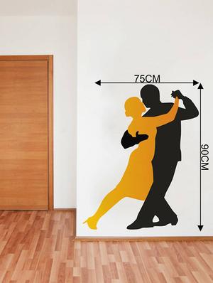 Rawpockets Wall Decals ' Salsa Dance ' Wall stickers (PVC Vinyl) Multicolour - 15733983 - Standard Image - 2
