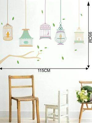 Rawpockets Wall Decals ' Different Kind of Cages ' Wall stickers (PVC Vinyl) Multicolour - 15733985 - Standard Image - 2