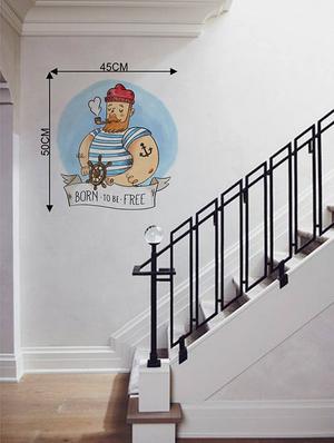 Rawpockets Wall Decals ' Born to be Free Cartoon ' Wall stickers (PVC Vinyl) Multicolour - 15733986 - Standard Image - 2
