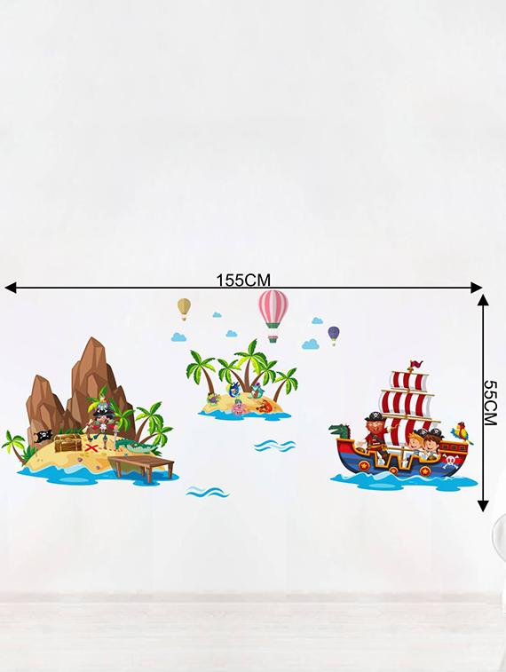 Rawpockets Wall Decals ' Pirates Story ' Wall stickers (PVC Vinyl) Multicolour - 15733991 - Zoom Image - 2
