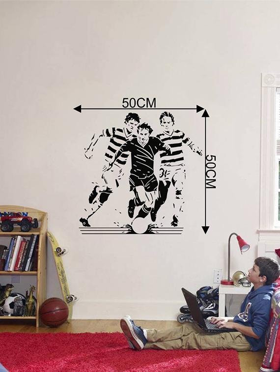 Rawpockets Wall Decals ' Messi Football Inspire ' Wall stickers (PVC Vinyl) Multicolour - 15734000 - Zoom Image - 2