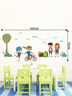 Rawpockets Wall Decals ' Kid's Travel Fun ' Wall stickers (PVC Vinyl) Multicolour - 15734002 - Standard Image - 2