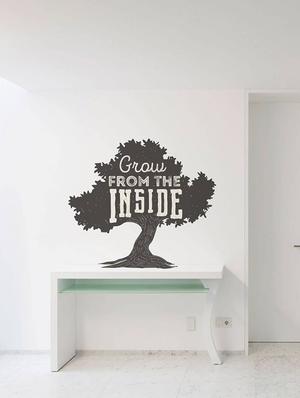 Rawpockets Wall Decals ' " Grow from Inside as Like Trees " Quote ' Wall stickers (PVC Vinyl) Multicolour - 15734028 - Standard Image - 2
