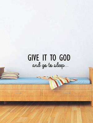 Rawpockets Wall Decals ' " Give it to God " Quote ' Wall stickers (PVC Vinyl) Multicolour - 15734029 - Standard Image - 2
