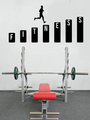 Rawpockets Wall Decals ' Fitness Motive ' Wall stickers (PVC Vinyl) Multicolour - 15734036 - Standard Image - 2