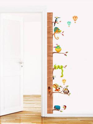 Rawpockets Wall Decals ' Border Decorative Tree with Animals ' Wall stickers (PVC Vinyl) Multicolour - 15734049 - Standard Image - 2