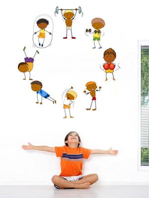 Rawpockets Wall Decals ' Kid's Activites and Game - Kid's Room ' Wall stickers (PVC Vinyl) Multicolour - 15734051 - Standard Image - 2