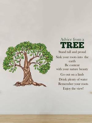 Rawpockets Wall Decals ' Advice from Tree - Living Room ' Wall stickers (PVC Vinyl) Multicolour - 15734059 - Standard Image - 2