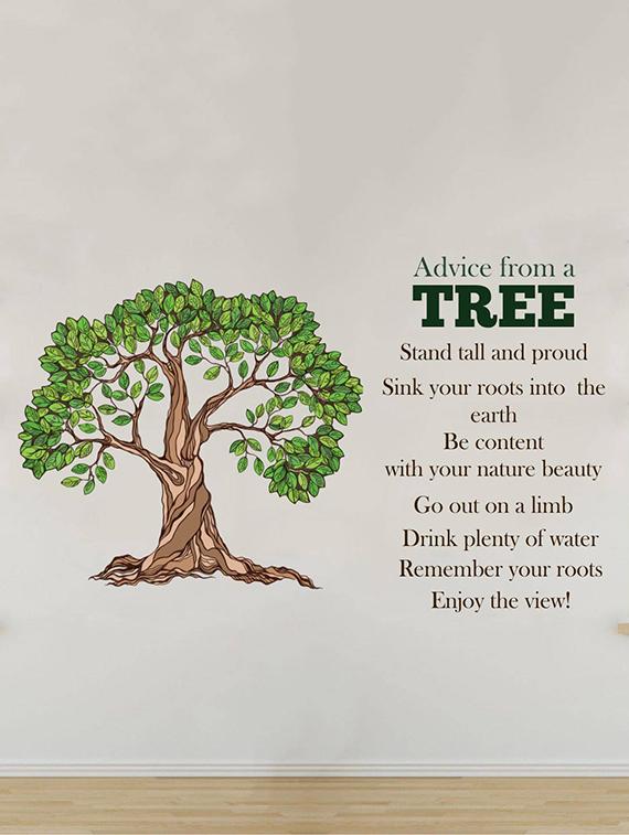 Rawpockets Wall Decals ' Advice from Tree - Living Room ' Wall stickers (PVC Vinyl) Multicolour - 15734059 - Zoom Image - 2