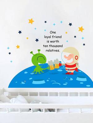 Rawpockets Wall Decals ' Loyal Friend Quote -Kid's Room ' Wall stickers (PVC Vinyl) Multicolour - 15734065 - Standard Image - 2