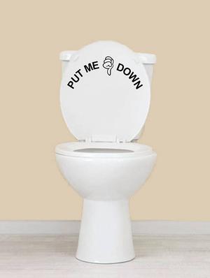 Rawpockets Wall Decals ' Put me Down - Toilet ' Wall stickers (PVC Vinyl) Multicolour - 15734070 - Standard Image - 2