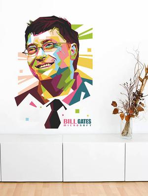Rawpockets Wall Decals ' Bill Gates - Inspiration ' Wall stickers (PVC Vinyl) Multicolour - 15734088 - Standard Image - 2