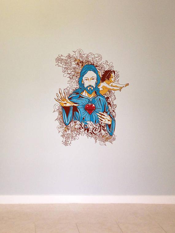 Rawpockets Wall Decals ' Lord Jesus Christ ' Wall stickers (PVC Vinyl) Multicolour - 15734106 - Zoom Image - 2