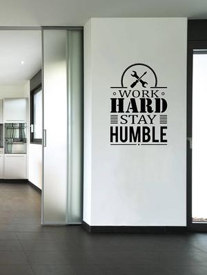 Rawpockets Wall Decals ' "Work Hard Stay Humble" Motivational Quote ' Wall stickers (PVC Vinyl) Multicolour - 15734114 - Standard Image - 2