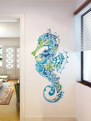 Rawpockets Wall Decals ' Sea Horse Decorative ' Wall stickers (PVC Vinyl) Multicolour - 15734117 - Standard Image - 2