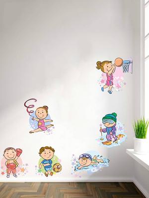 Rawpockets Wall Decals ' Kids Outdoor Games - Kids room ' Wall stickers (PVC Vinyl) Multicolour - 15734120 - Standard Image - 2