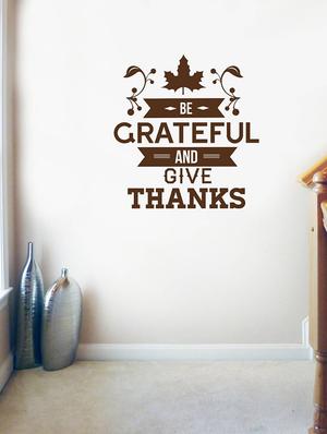 Rawpockets Wall Decals ' Be Grateful and Give thanks? ' Wall stickers (PVC Vinyl) Multicolour - 15734176 - Standard Image - 2