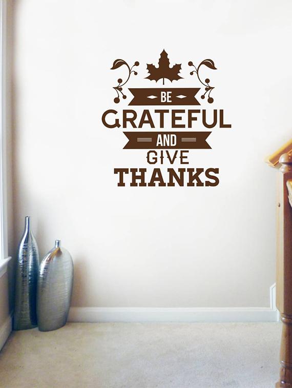 Rawpockets Wall Decals ' Be Grateful and Give thanks? ' Wall stickers (PVC Vinyl) Multicolour - 15734176 - Zoom Image - 2