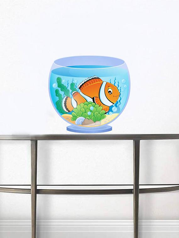 Rawpockets Wall Decals ' Fish Bowl ' Wall stickers (PVC Vinyl) Multicolour - 15734177 - Zoom Image - 2