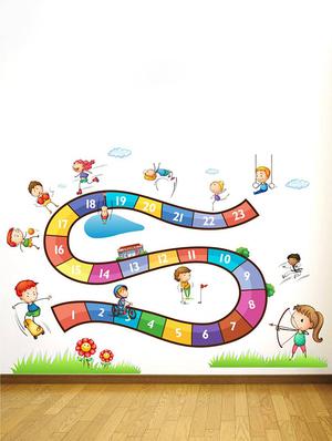 Rawpockets Wall Decals ' Boardgame for Fun - Kids ' Wall stickers (PVC Vinyl) Multicolour - 15734184 - Standard Image - 2