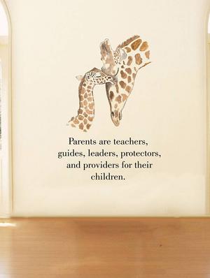 Rawpockets Wall Decals ' Parents Quote and Giraffe Love ' Wall stickers (PVC Vinyl) Multicolour - 15734190 - Standard Image - 2