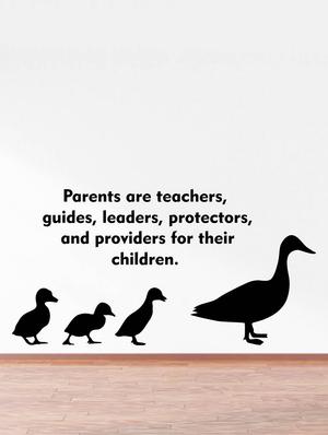 Rawpockets Wall Decals ' Parents Quote and Swan ' Wall stickers (PVC Vinyl) Multicolour - 15734191 - Standard Image - 2