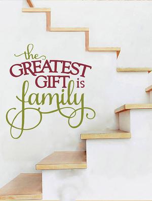 Rawpockets Wall Decals ' The Greatest Gift is Family?' Quote ' Wall stickers (PVC Vinyl) Multicolour - 15734193 - Standard Image - 2