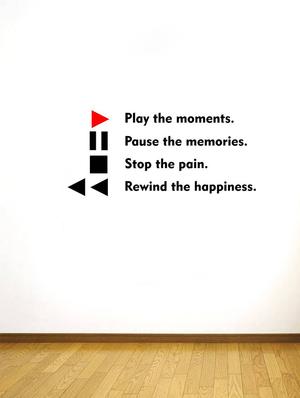 Rawpockets Wall Decals ' Happiness Mode Play ' Wall stickers (PVC Vinyl) Multicolour - 15734194 - Standard Image - 2