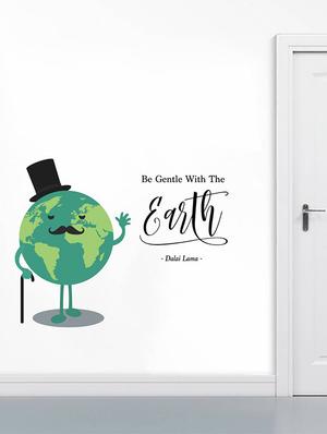 Rawpockets Wall Decals ' Be Gentle with Earth ' Wall stickers (PVC Vinyl) Multicolour - 15734195 - Standard Image - 2