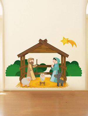 Rawpockets Wall Decals ' Jesus Borns Story ' Wall stickers (PVC Vinyl) Multicolour - 15734201 - Standard Image - 2