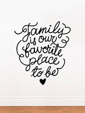 Rawpockets Wall Decals ' Family is Our Favorile Place to be? ' Wall stickers (PVC Vinyl) Multicolour - 15734208 - Standard Image - 2
