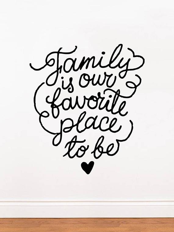 Rawpockets Wall Decals ' Family is Our Favorile Place to be? ' Wall stickers (PVC Vinyl) Multicolour - 15734208 - Zoom Image - 2