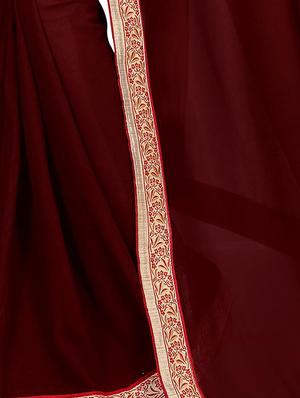 floral lace border saree with blouse - 15734512 - Standard Image - 2