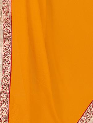 floral lace border saree with blouse - 15734521 - Standard Image - 2