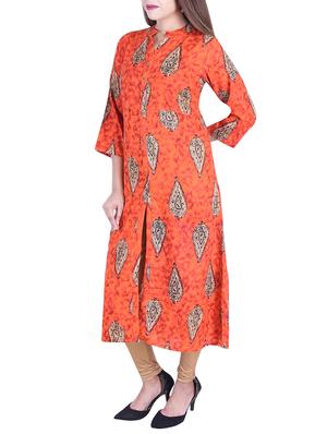 Printed a-line kurta - 15734531 - Standard Image - 2