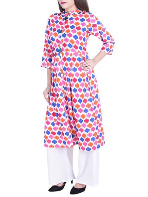 Printed a-line kurta - 15734532 - Standard Image - 2