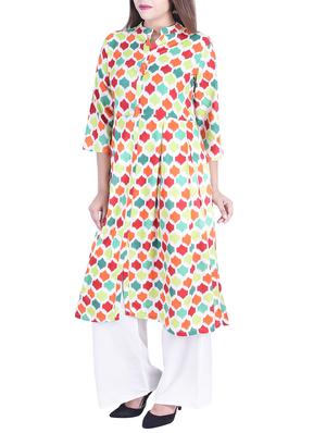 Geometrical a-line kurta - 15734533 - Standard Image - 2