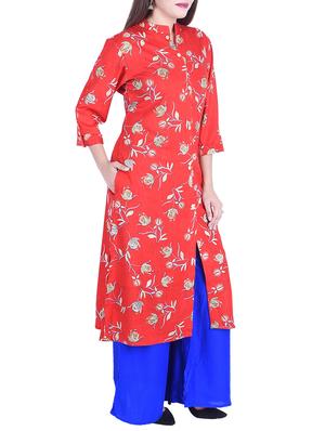 Straight printed kurta - 15734538 - Standard Image - 2