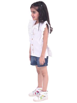 white cotton top - 15734615 - Standard Image - 2