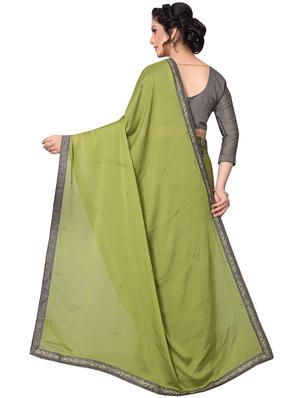 floral half & half saree with blouse - 15734764 - Standard Image - 2