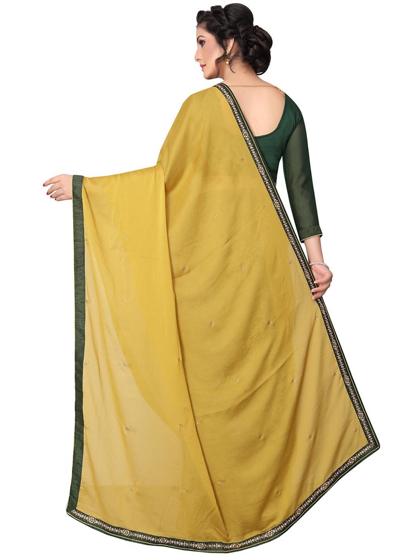 floral half & half saree with blouse - 15734765 - Zoom Image - 2