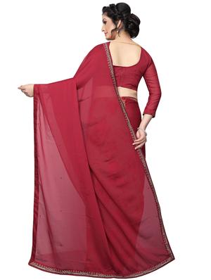floral half & half saree with blouse - 15734766 - Standard Image - 2